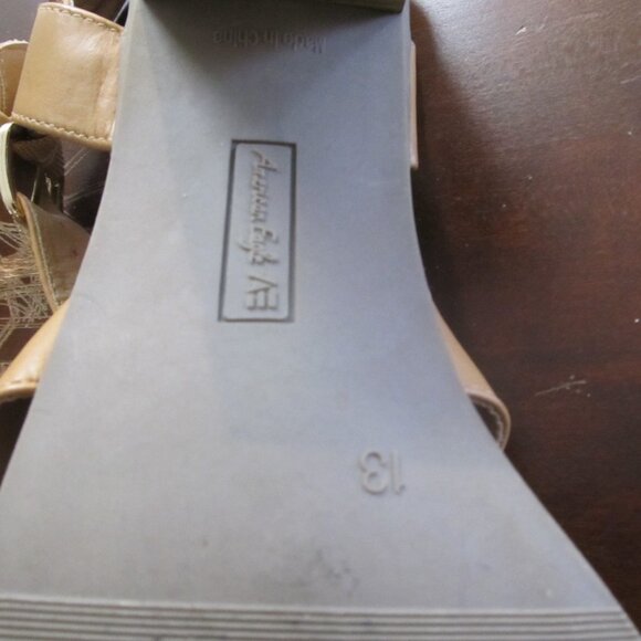 Worn American Eagle Caged Block Heel Sandals Size 13 - Picture 6 of 8